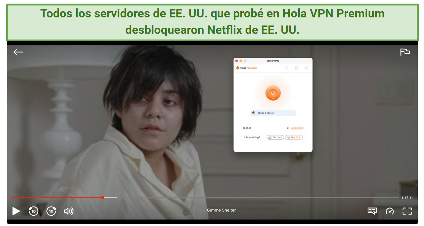 Graphic showing Hola VPN with Netflix