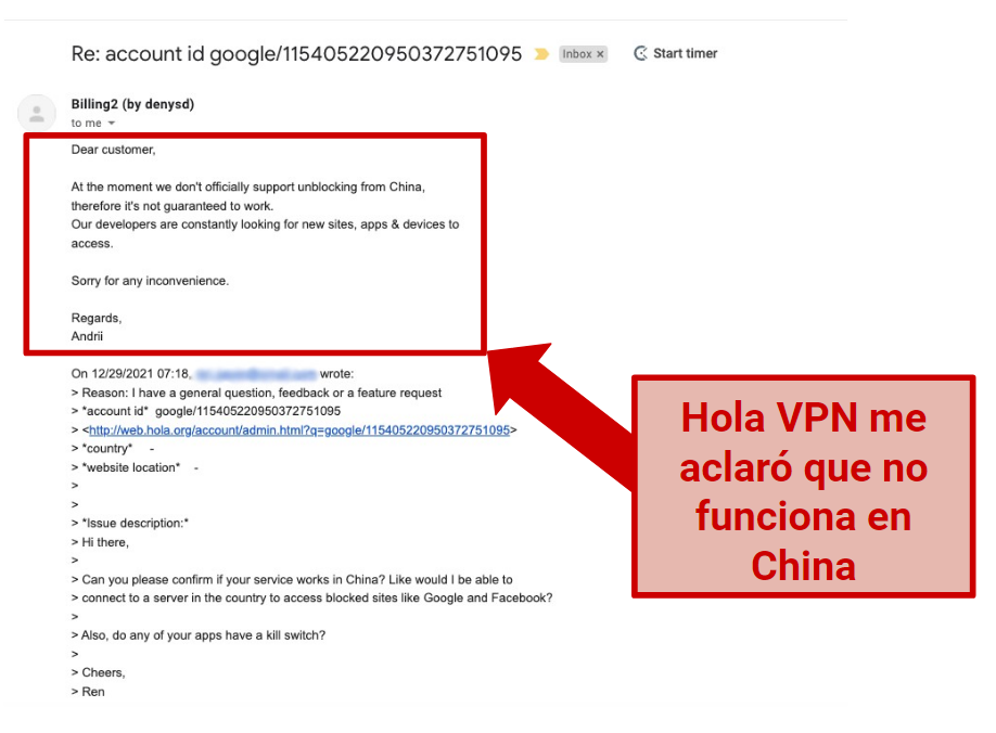 Graphic showing that Hola VPN doesn't work in China