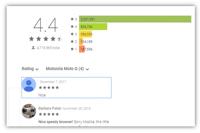 opera android rating