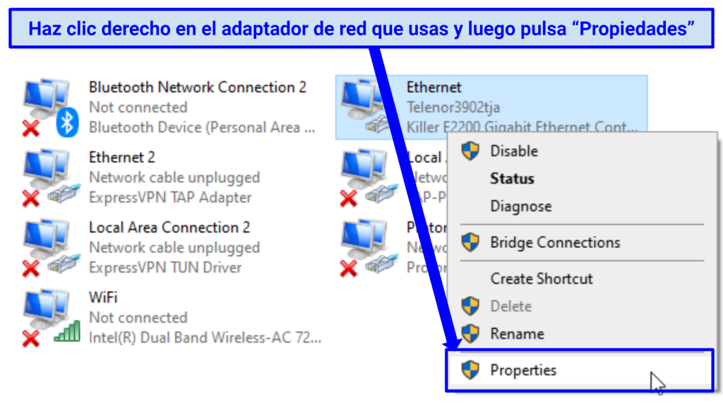 Screenshots showing how to disable IPv6 on Windows in order to bypass Netflix VPN blocks