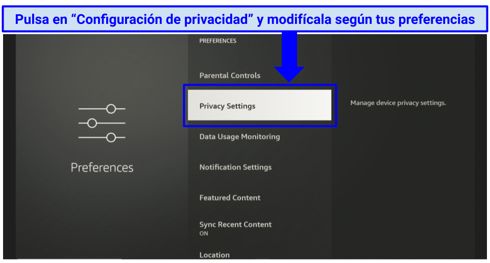 A screenshot showing Privacy Settings button that let you turn off/on both both 