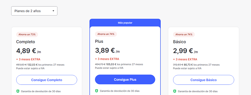 Screenshot of NordVPN's deal