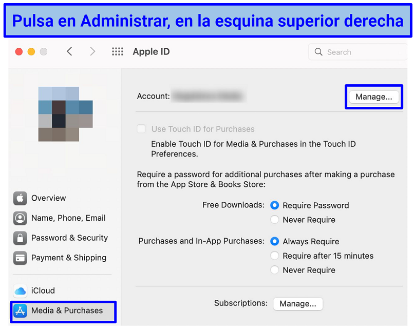  Screenshot of Mac's Apple ID window