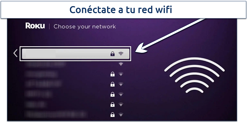 Screenshot of Roku's wireless networks page