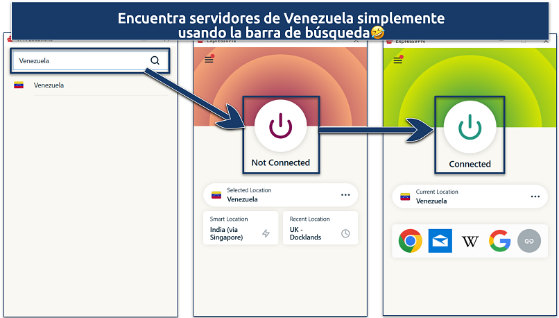image showing the servers of ExpressVPN on its Windows app interface