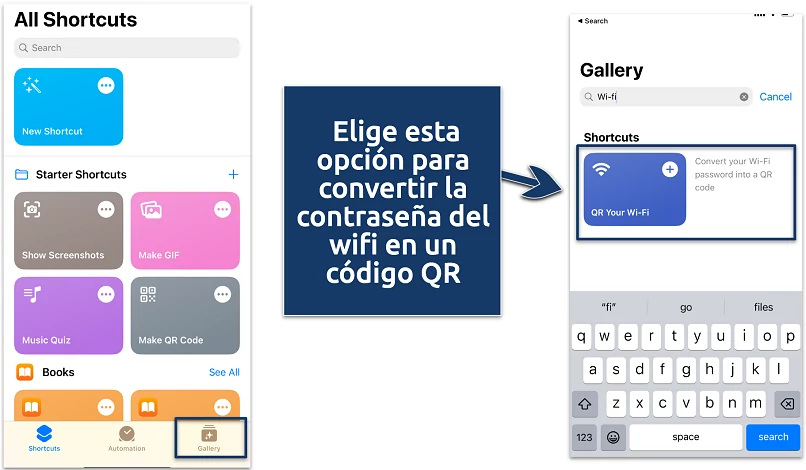 A screenshot showing iPhone shortcuts app